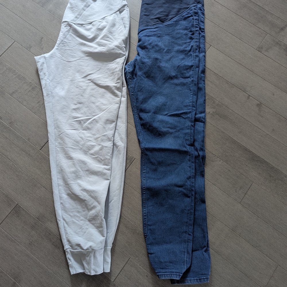 H&M High Rise Women Jeans And Jogger Maternity Fit A Large